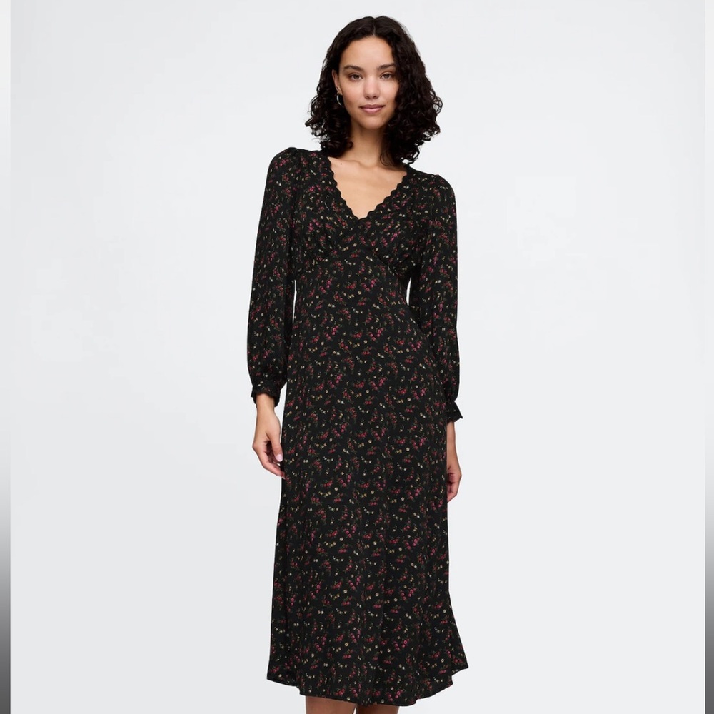 Floral Black Dress Gap